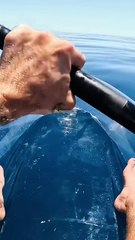 Transparent Kayak Hits Different In Deep Water Atlantic ocean View