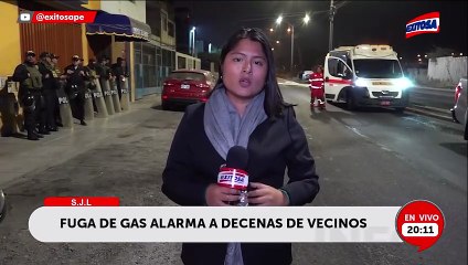 Fuga de Gas provoca cierre de vías en límite de SJL y El Agustino: Accidente ocurrió en el malecón Checa