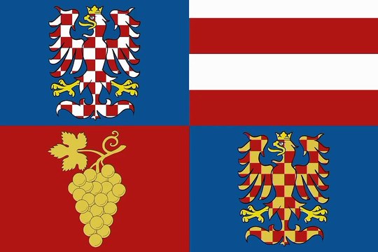 Flag of South Moravian Region. Bendera Daerah Moravia Selatan. South Moravian Region Flag. Flag of Region of South Moravian. Region of South Moravian Flag. Vlajka Jihomoravského kraje. Drapeau de la région de Moravie du Sud. Flagge der Region Südmähren