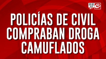 Policías de civil compraban droga camuflados.