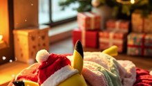 Cozy Pikachu’s Christmas Nap 🎄⚡
