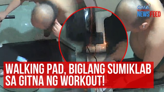 Walking pad, biglang sumiklab sa gitna ng workout! | GMA Integrated Newsfeed