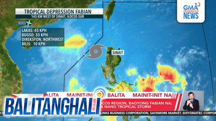 PAGASA - LPA malapit sa Ilocos Region, Bagyong #FabianPH na; bagyo sa labas ng PAR, isa nang tropical storm | Balitanghali