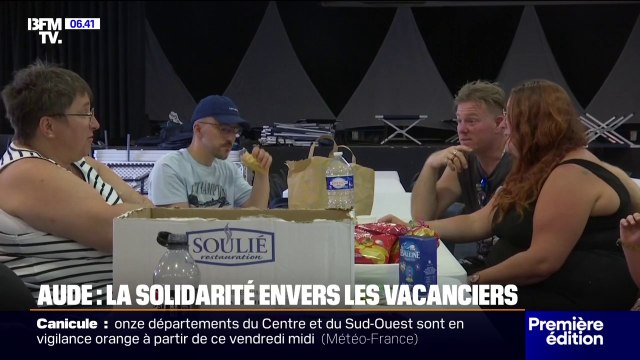 Incendie dans l'Aude: la solidarité envers les vacanciers