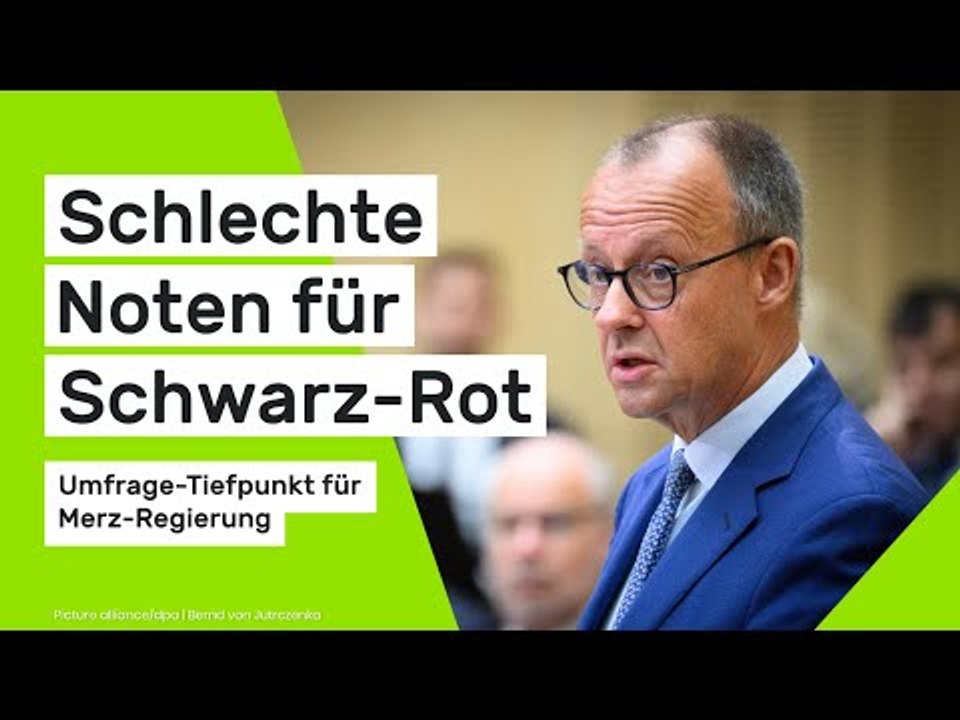 ARD-'Deutschlandtrend': Umfrage-Tiefpunkt für Merz-Regierung