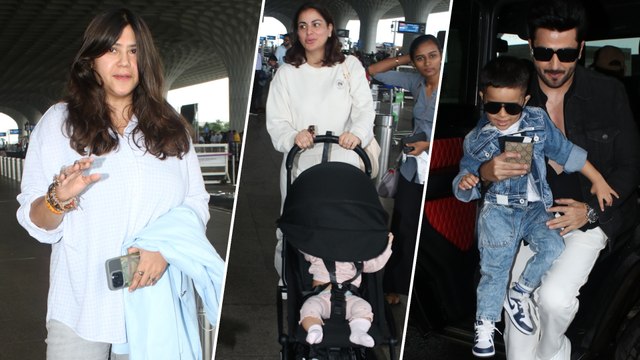 Shraddha Arya, Ekta Kapoor & Dheeraj Dhoopar Snapped In Style At The Mumbai Airport