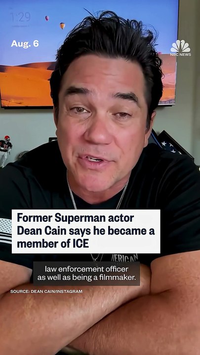 L'acteur Dean Cain, célèbre pour son rôle de Superman dans la série des années 1990, "Lois & Clark" qu'il va rejoindre la police de l'Immigration (ICE) pour soutenir les décisions de Donald Trump.