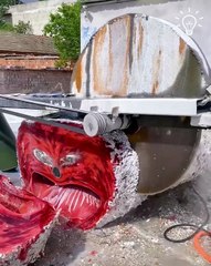 Breaking a slag glass rock to make a cute ornament