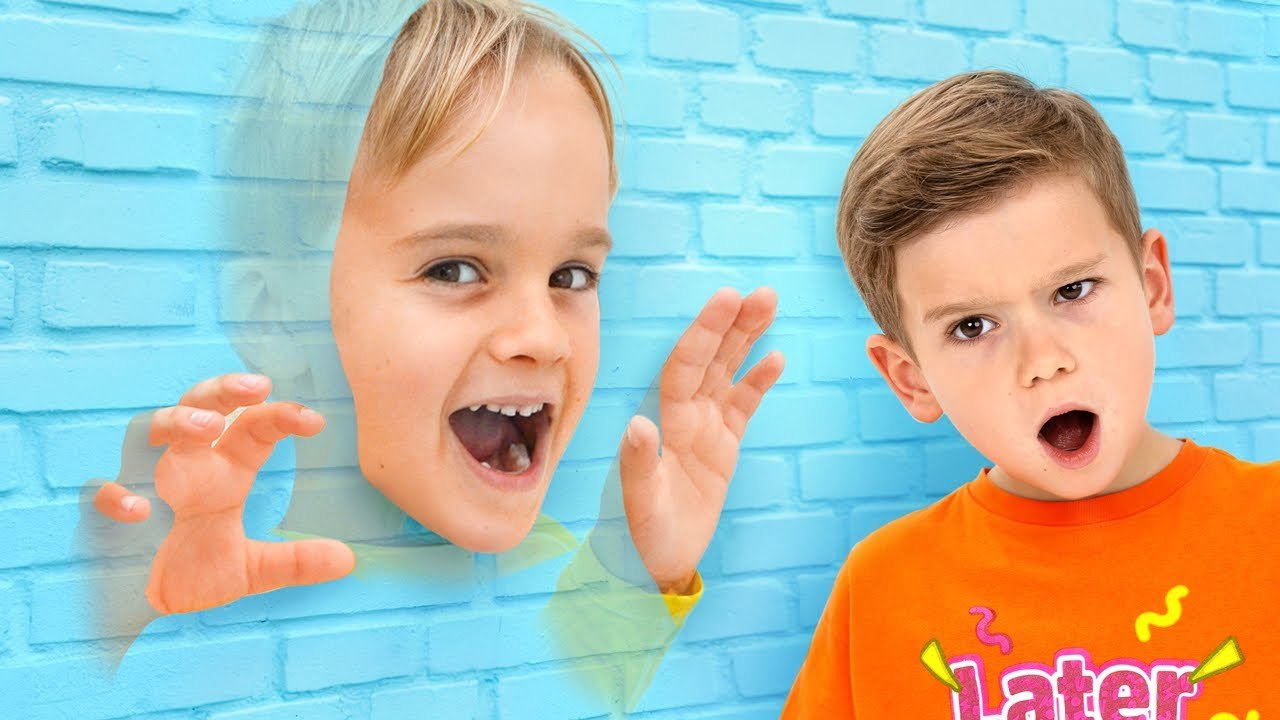 Kids Jump through the wall