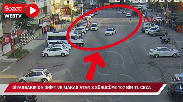 Diyarbakır’da drift ve makas atan 3 sürücüye 107 bin TL ceza