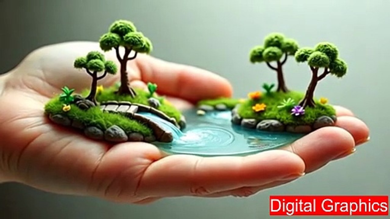 Human hand animated video