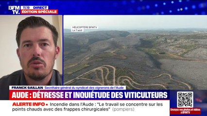 Feu fixé dans l’Aude: le secrétaire général du syndicat des vignerons de l’Aude craint un “bilan assez catastrophique”