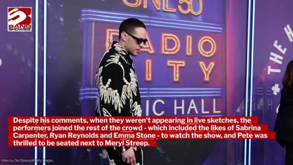 Pete Davidson slams 'terrible' celebrity audience at SNL50