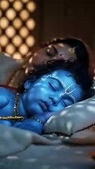 When Lord Krishna  Conquered Evil 🐍🔥 Beneath His Feet 👣✨_#krishna #viral #trending #r