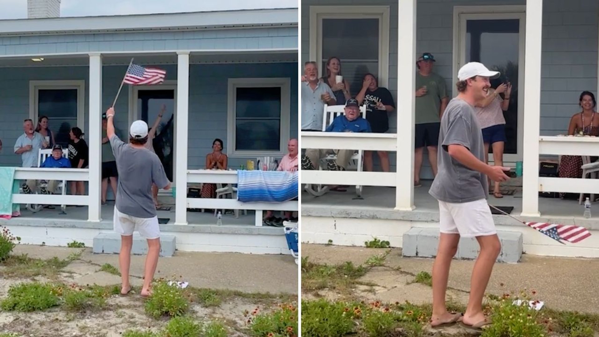 ⁣Family Prank Daughter's Boyfriend Into Caroling American Songs On July 4th | Happily TV