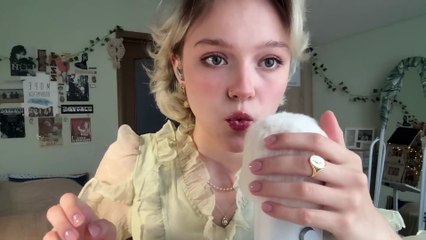 asmr ~ fluffy head massage + tongue clicking ⋆⭒˚.⋆