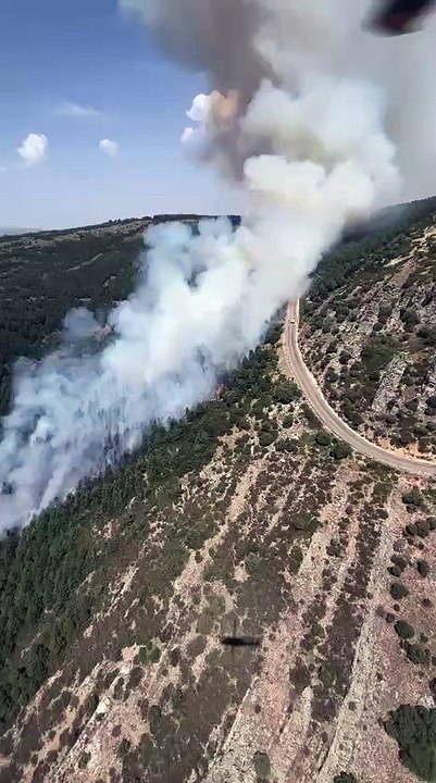 Incendio forestal en La Huerce