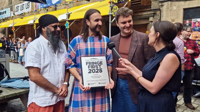 The writers of Kanpur: 1857 speak to Jane Bradley after receiving their Scotsman Fringe First Award