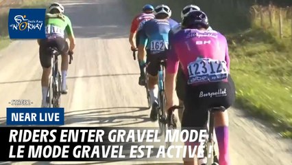 Riders enter gravel mode  - Stage 2 - Arctic Race of Norway 2025