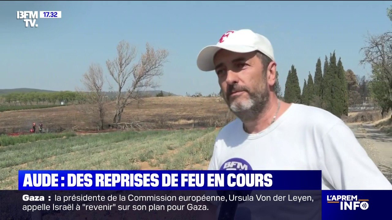 Feu fixé dans l'Aude: "Il y a eu une reprise de feu, on a entendu des crépitements très forts", confie Lucas, habitant de Fontjoncouse