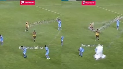 Un petardo impacta en la zona genital de un jugador de la liga boliviana