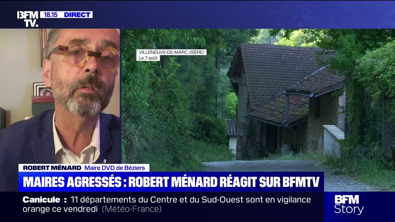 Maires agressés: "Il faut donner plus de pouvoir à la police municipale", estime Robert Ménard, maire de Béziers (DVD)