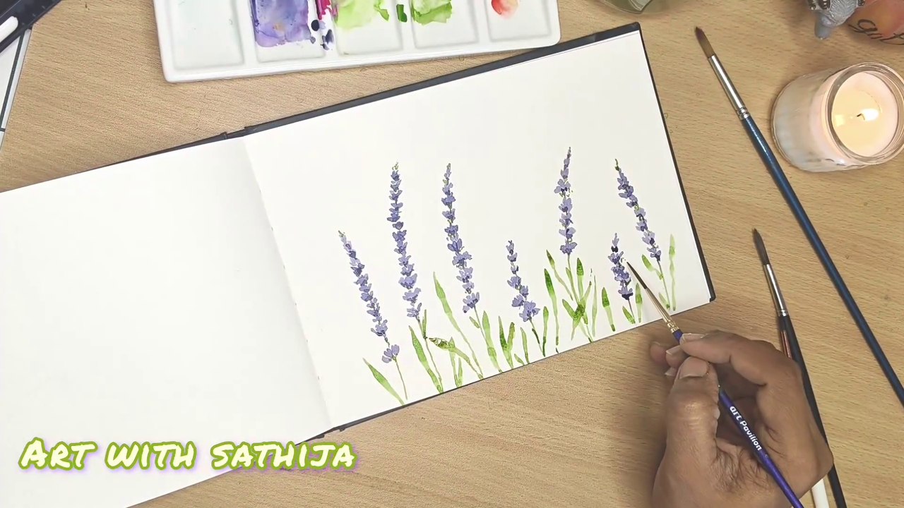 "How to Paint Lavender Flowers in Watercolor | Easy Floral Art Tutorial".