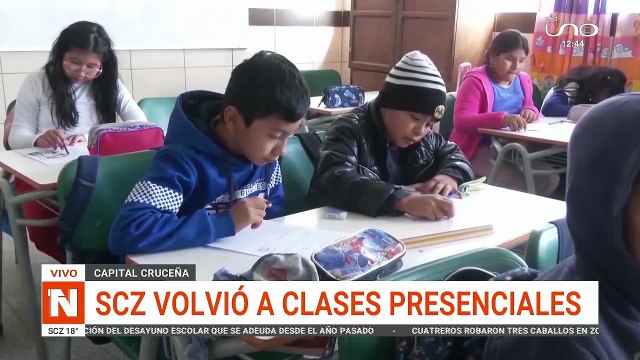 ESTUDIANTES VUELVEN A CLASES PRESENCIALES EN SANTA CRUZ