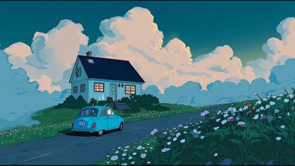 The Floating Spa Visits Cloud Cottage | Relaxing Anime ASMR with Calming Music