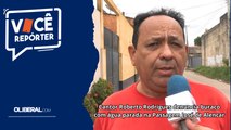 Cantor Roberto Rodrigues denuncia buraco com água parada na Passagem José de Alencar