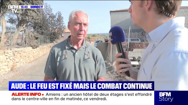 Feu fixé dans l'Aude: Les surfaces brûlées représentent 70% de la commune , annonce Xavier de Volontat, maire de Saint-Laurent-de-la-Cabrerisse