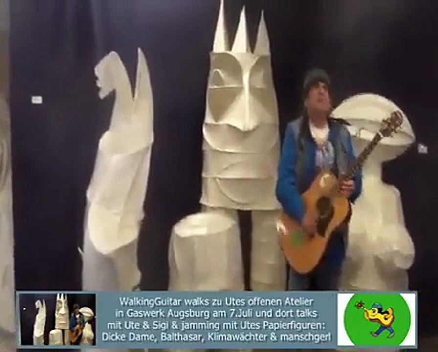 WalkingGuitar heute am 7 juli 2019 bei Besuch Ute´s offenen Atelier, Augsburg (Kunst & Music)_edit.