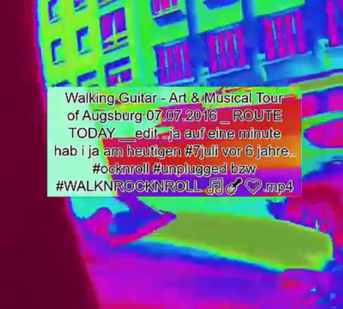 ⁣Walking Guitar - Art & Musical Tour of Augsburg 07.07.2016 _ ROUTE TODAY __edit ..ja auf eine mi