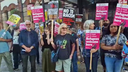 Anti-racism protestors in Wolverhampton