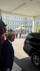 Trump welcomes Azerbaijani President to White House 🇺🇸🇦🇿 #Trump #AzerbaijanVisa