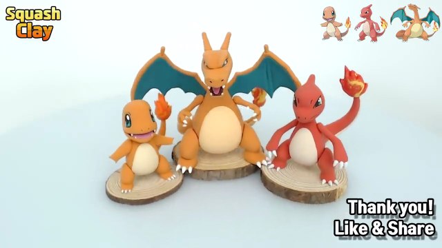Pokémon Figures Making - Charmander Line!!(Charmeleon, Charizard) Clay Art