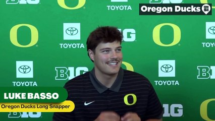 Oregon Ducks Long Snapper Luke Basso addresses what he needs to do to elevate to the next level