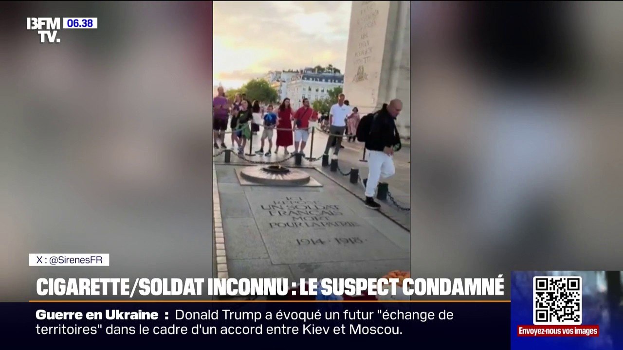 "Je regrette amèrement": l'homme qui a allumé sa cigarette avec la flamme du soldat inconnu condamné à 3 mois de prison avec sursis