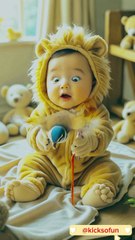 Baby playing with ai Sparrow