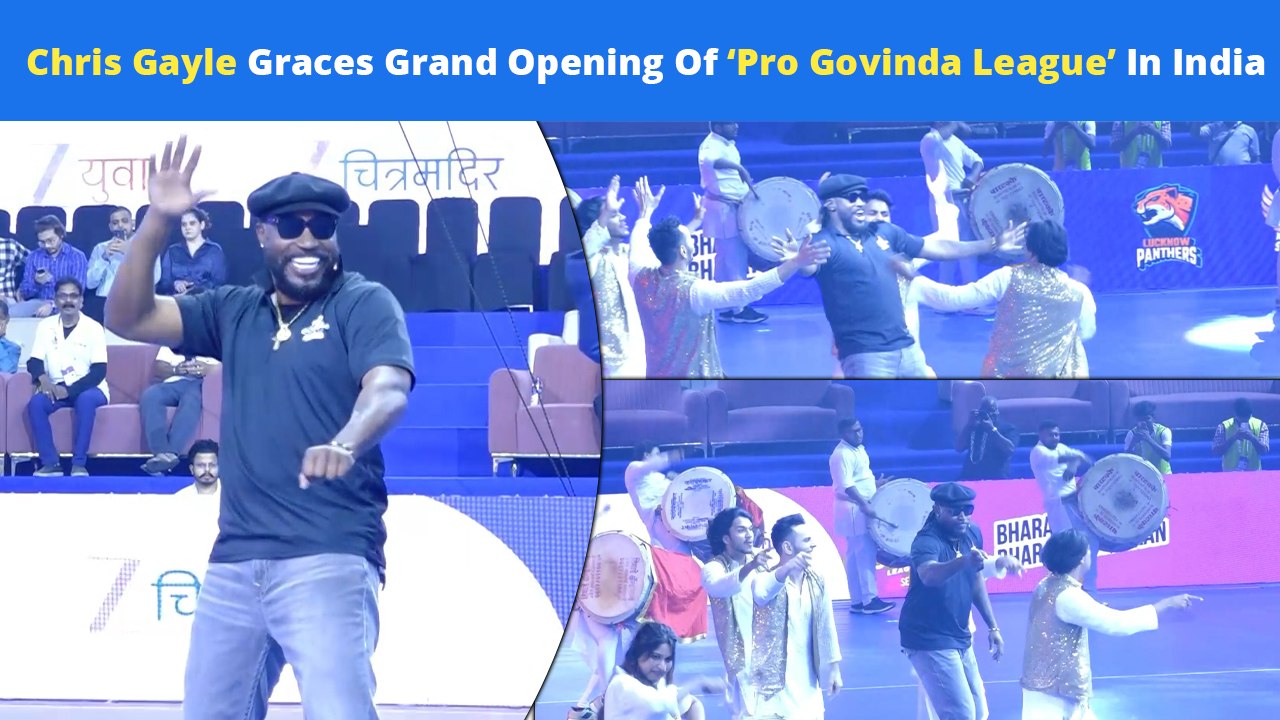 West Indies Cricketer Chris Gayle’s Power-Packed Dance To Indian Beats At Pro Govinda League Launch