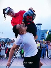 Putting on an impressive dancing show!