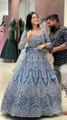 Blue bridal lehenga trending video