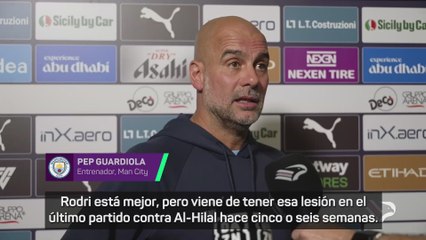 Guardiola y la nueva lesión de Rodri: "Estará para después del parón"
