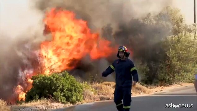 Gli incendi devastano il Sud-est della Grecia alimentati dai venti