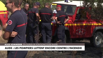 Aude : les pompiers luttent encore contre l'incendie