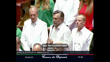 Diputados italianos visten los colores de la bandera palestina en el Parlamento: "Habéis mirado para otro lado"