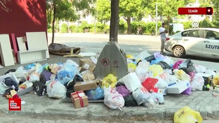İzmir'de çöplerin toplanmaması tepkilere neden oluyor