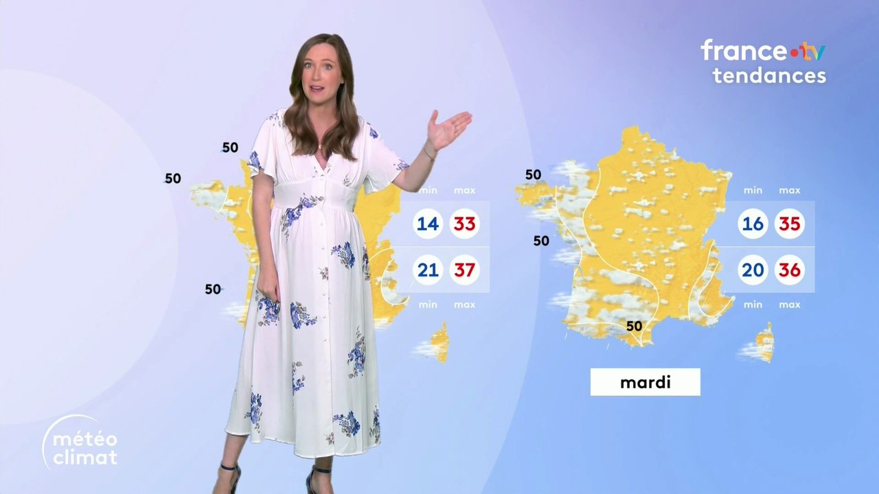 Pauline Forgue – 09 août 2025 – vague de chaleur, 42°C dans le sud, orages et vent fort