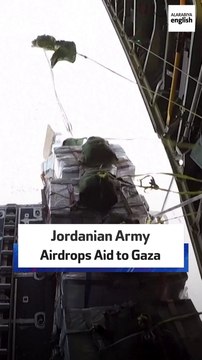 Jordanian Army Airdrops Aid To Gaza