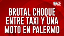 Brutal choque el Palermo: hay un motociclista gravemente herido